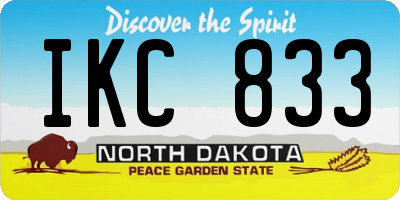 ND license plate IKC833