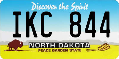 ND license plate IKC844