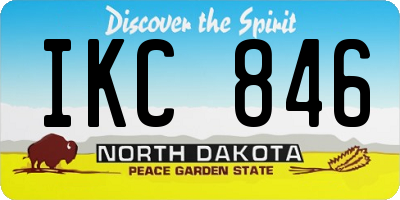 ND license plate IKC846