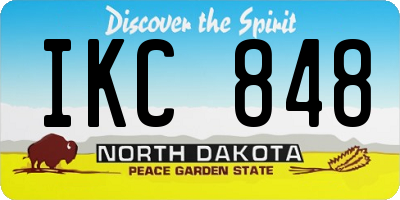 ND license plate IKC848
