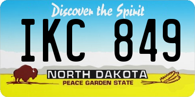 ND license plate IKC849