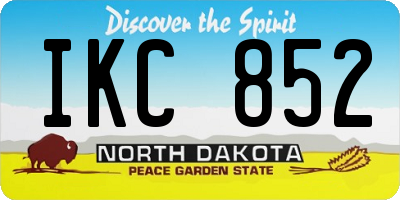 ND license plate IKC852