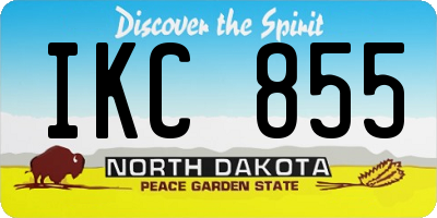 ND license plate IKC855