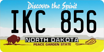 ND license plate IKC856