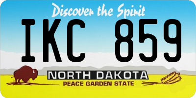 ND license plate IKC859