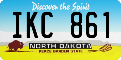 ND license plate IKC861