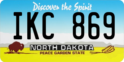 ND license plate IKC869