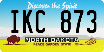 ND license plate IKC873
