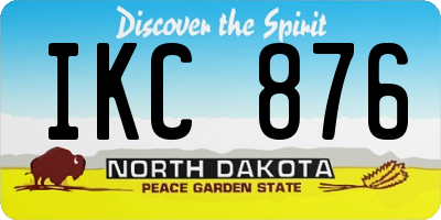 ND license plate IKC876