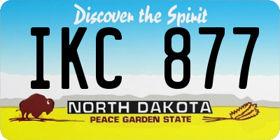 ND license plate IKC877