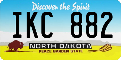 ND license plate IKC882