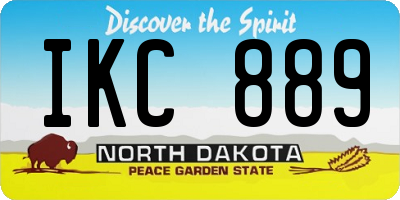 ND license plate IKC889