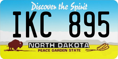 ND license plate IKC895