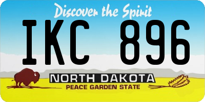 ND license plate IKC896