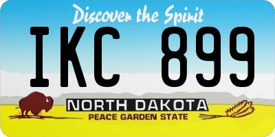 ND license plate IKC899