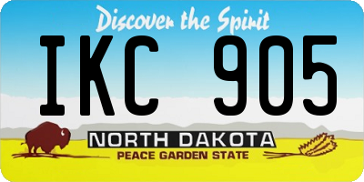 ND license plate IKC905
