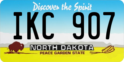 ND license plate IKC907