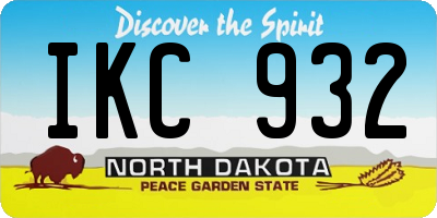 ND license plate IKC932