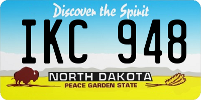 ND license plate IKC948