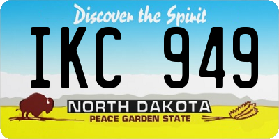 ND license plate IKC949