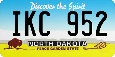 ND license plate IKC952