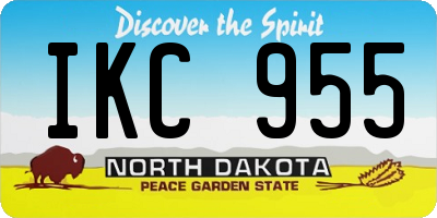 ND license plate IKC955