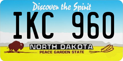 ND license plate IKC960