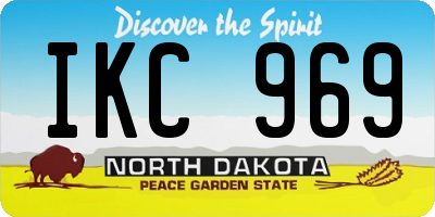ND license plate IKC969