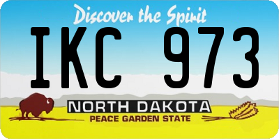 ND license plate IKC973