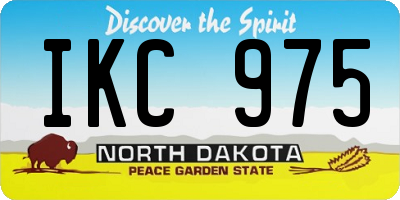 ND license plate IKC975