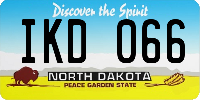 ND license plate IKD066