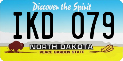 ND license plate IKD079