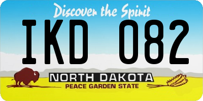 ND license plate IKD082