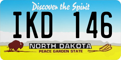 ND license plate IKD146