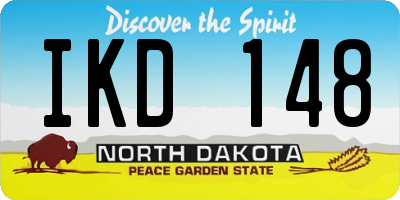 ND license plate IKD148