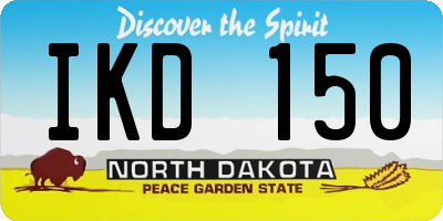 ND license plate IKD150