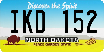 ND license plate IKD152