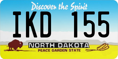 ND license plate IKD155