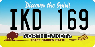 ND license plate IKD169