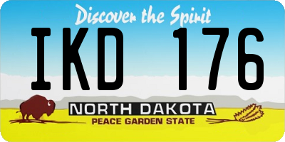 ND license plate IKD176
