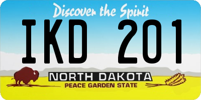 ND license plate IKD201