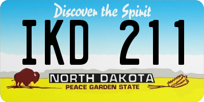 ND license plate IKD211