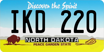 ND license plate IKD220
