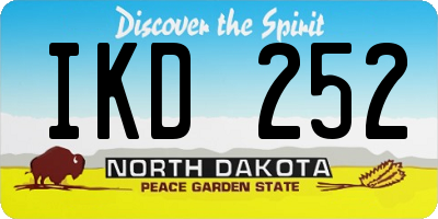 ND license plate IKD252