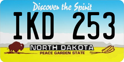 ND license plate IKD253