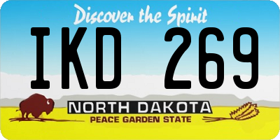 ND license plate IKD269