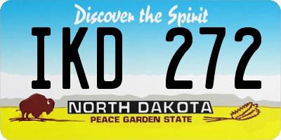 ND license plate IKD272