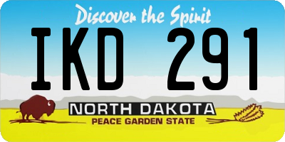 ND license plate IKD291