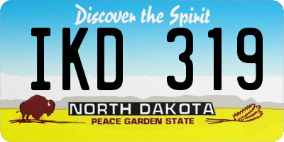 ND license plate IKD319