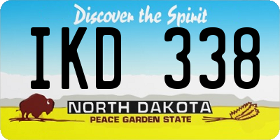 ND license plate IKD338